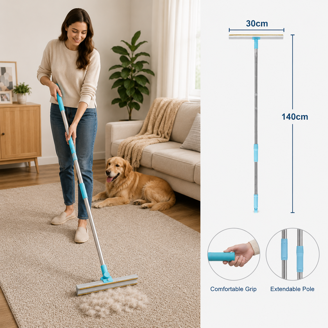 Pawly Mellow™ Carpet Rake